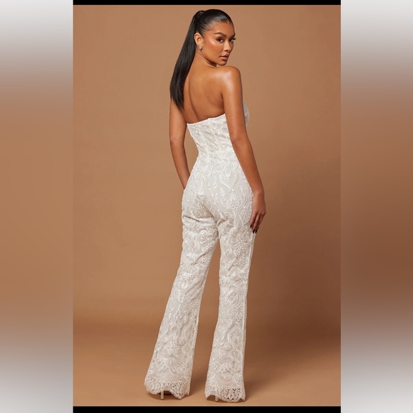 Esther sequin embroidered jumpsuit - Picture 2 of 4